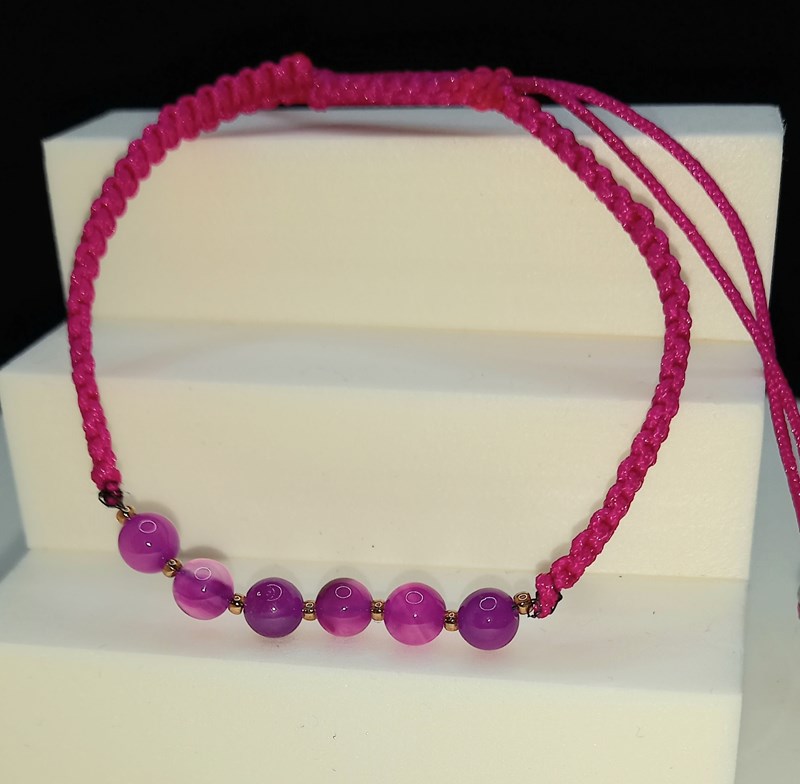 Pink Macrame friendship bracelet