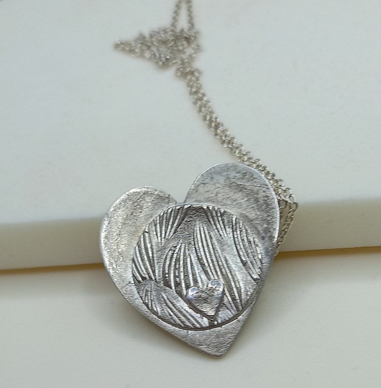 Fine Silver Heart Pendant