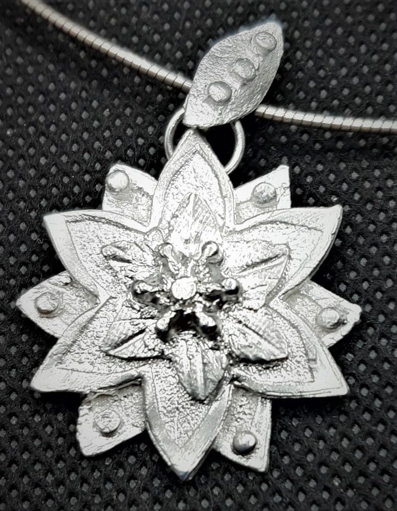 Fine Silver Mandala Pendant