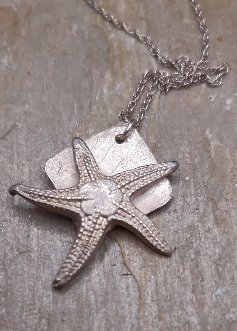 Fine Silver Starfish Pendant