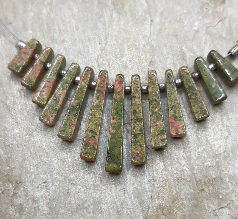 Graduated Unakite Necklace