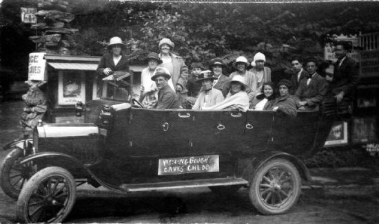 The Wade family on an outing to Cheddar caves