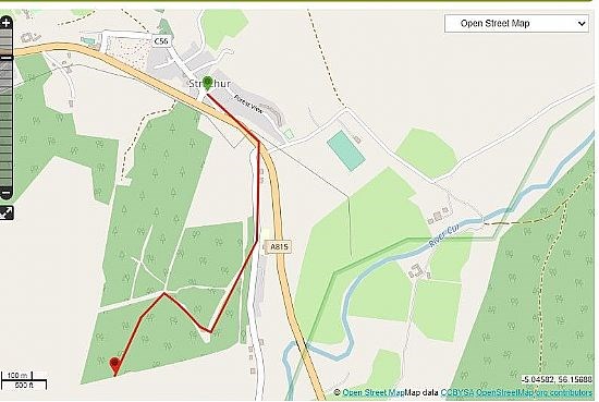 Track towards Meall Rheamar above the school