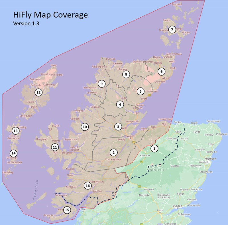HiFly Map Coverage