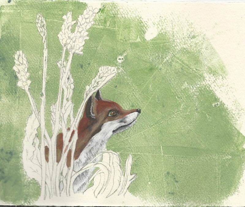 fox (mixed media; image courtesy of Emmelie Nordstrom)