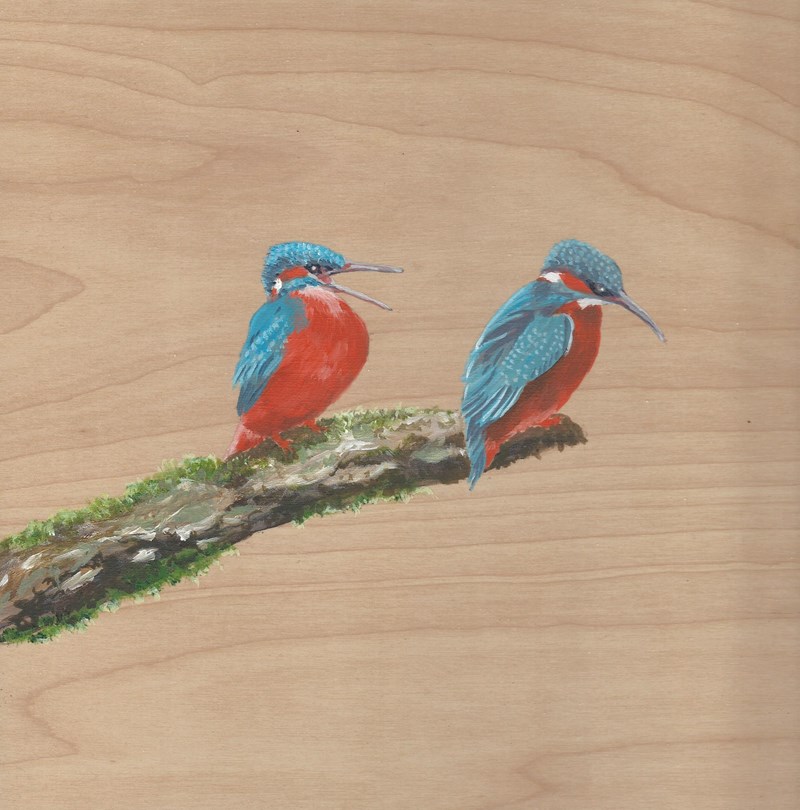 Kingfishers (acrylic; image courtesy of Paul Fisher)