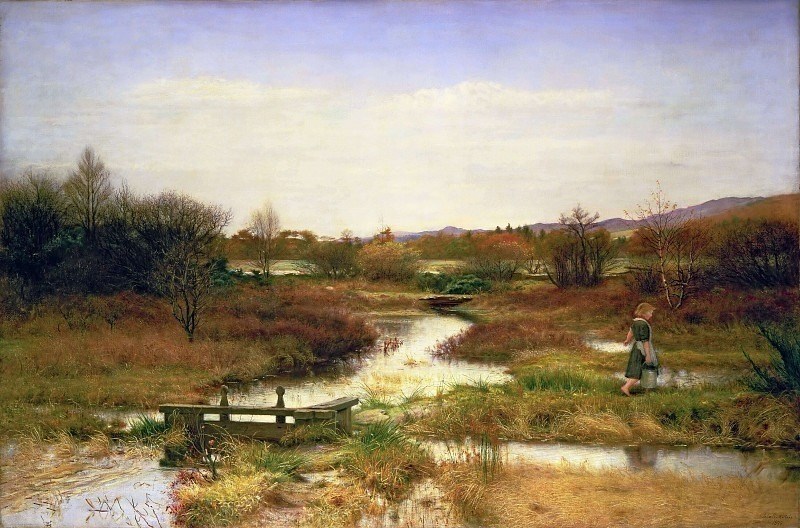 Section of 'Lingering Autumn' by Sir J E Millais