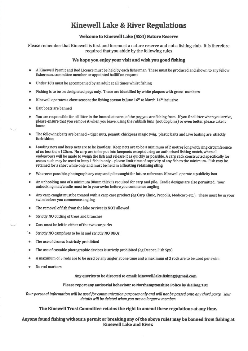Fishing Rules and Regulations