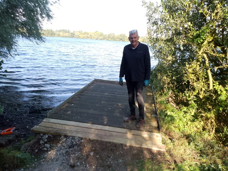 Testing the repaired fishing platform