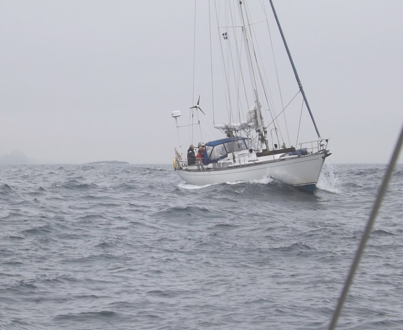 16. Iona alongside in Yell Sound