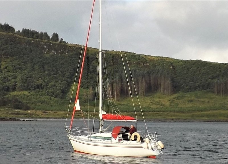 18.Moonshadow in Aros bay Loch Snizort