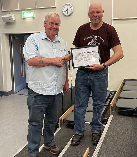 Ken Williams, 15 years service.