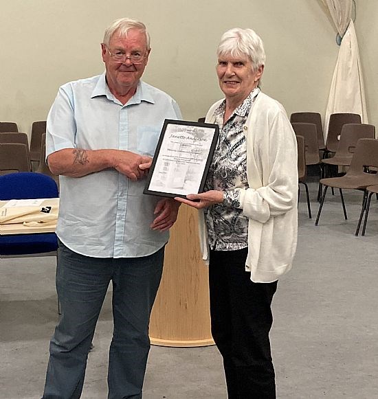 Janette Anderson approx 40 years service.