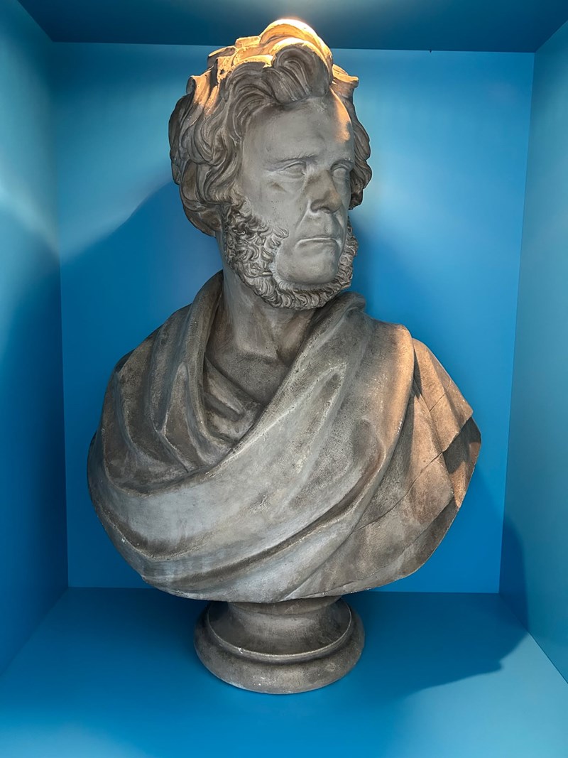 Image of stone bust of highland geologist Hugh Miller