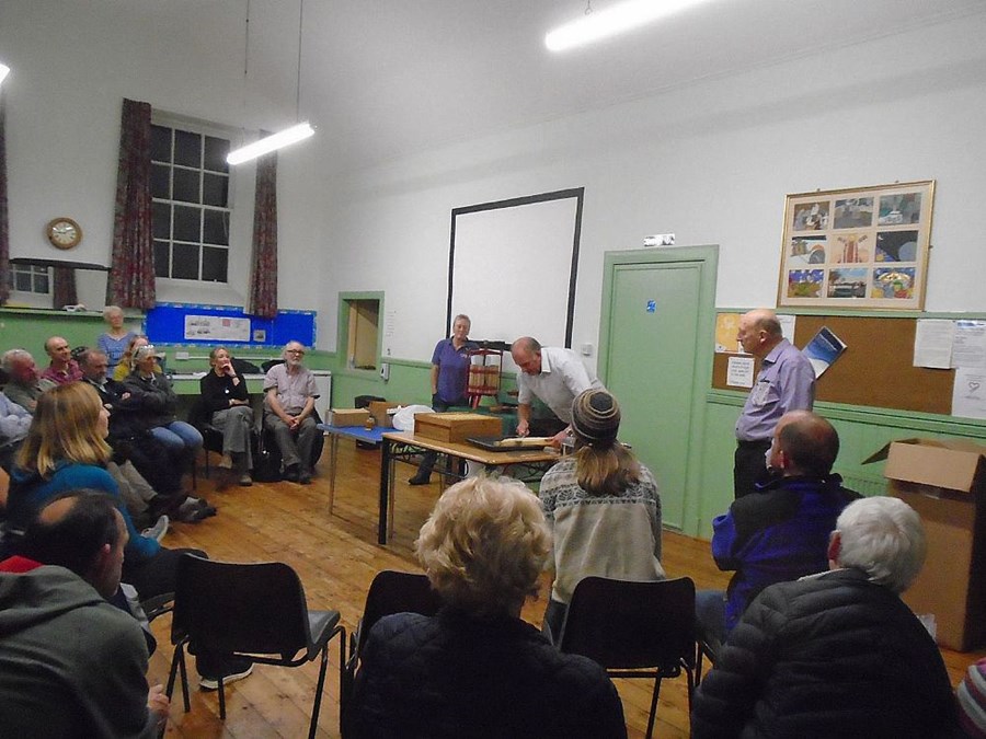 Bill Cormack about to demonstrate the use of the Association's extractor.