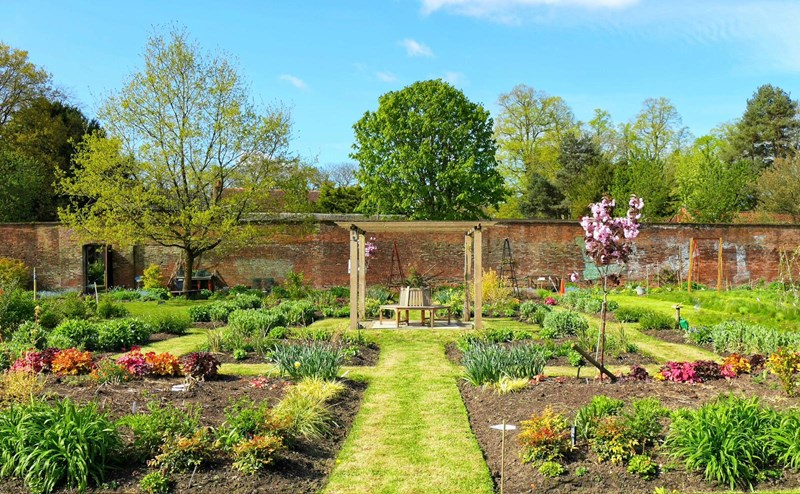 Walled Garden flower beds in full bloom