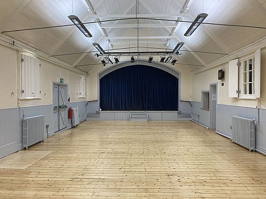 Main Hall with newly sanded floor