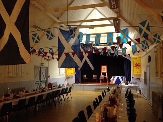 Hall ready for Burns night 2017