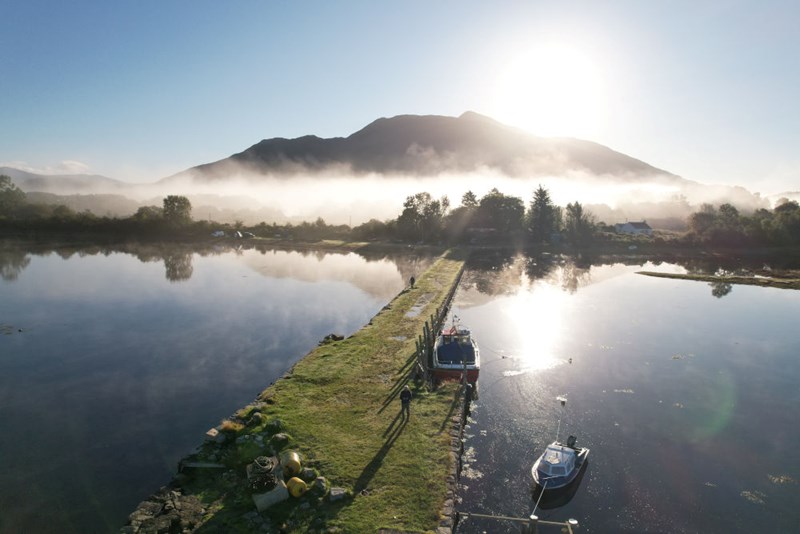 Kelly's pier early morning looking towards Ben Cruachan