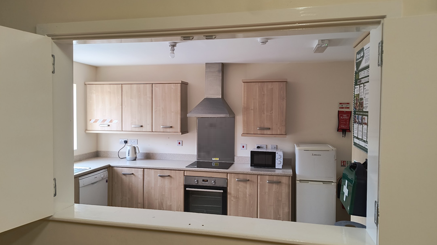 Kitchen with Hatch into Main Hall