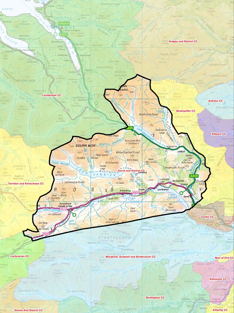 Garve and District Community Council Boundary Map Version April 2011
