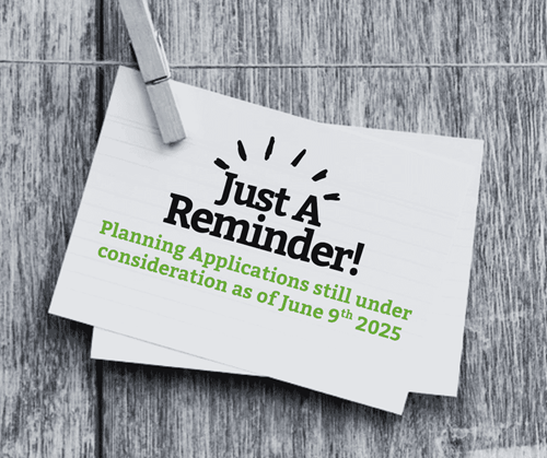 Planning Applications Outstanding to June 9th 2025