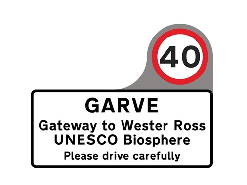 A835 Traffic Speed Through Garve and Signage