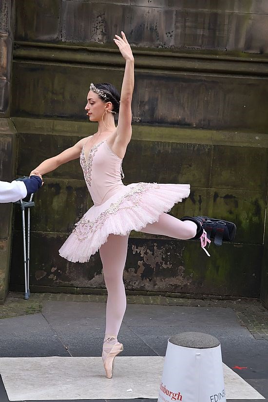 Ballerina with a plaster cast
