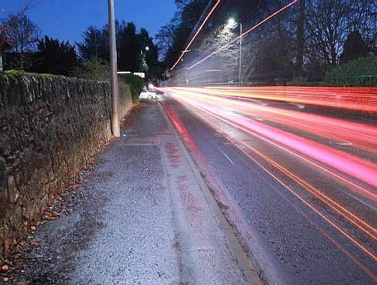 Car Trails along Coupar Angus Road
