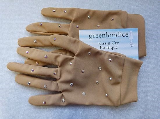 Crystal AB Light Tan Gloves