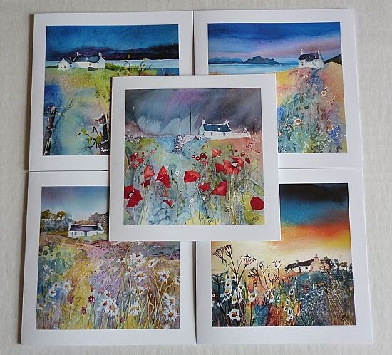 Set of 5 Cottage Cards