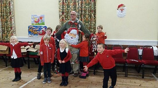 Terry as christmas tree at Cromarty