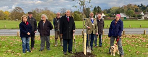 Tree Planted in honour of the Queen's Platinum Anniversary 2022