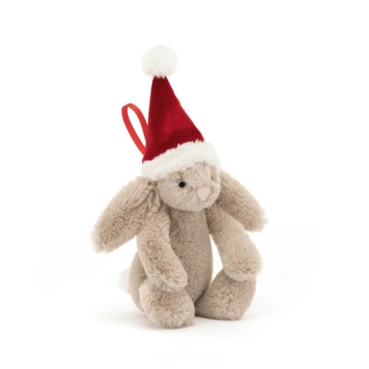 Bashful Christmas Bunny Decoration