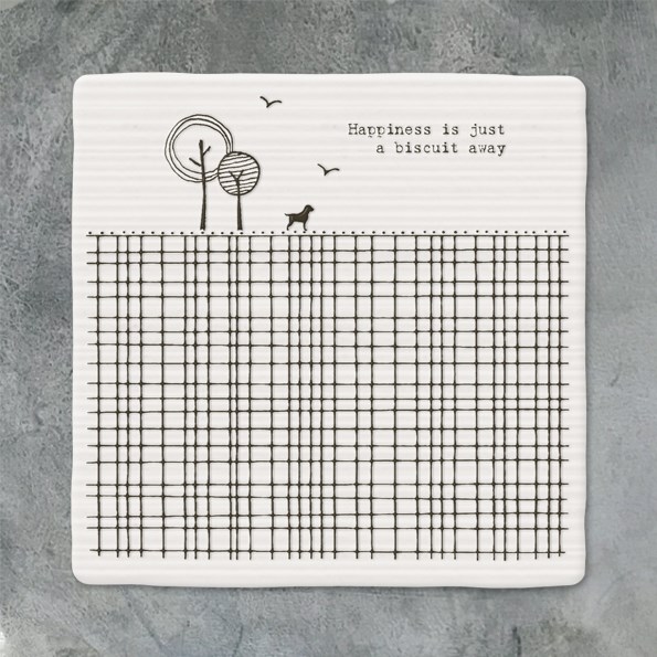 Square Ceramic Coaster Happiness is just...