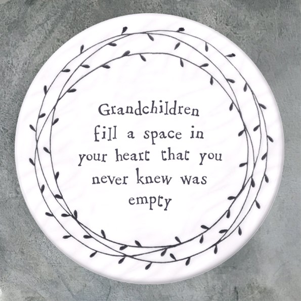 Round Ceramic Coaster Grandchildren...
