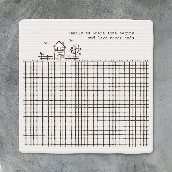 Square Ceramic Coaster Family is where...