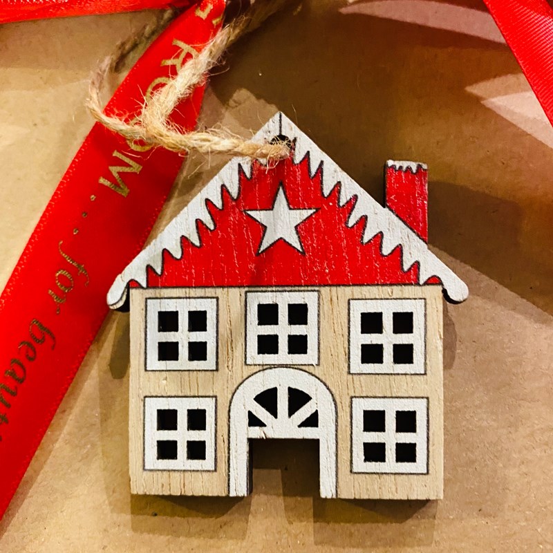 Mini Wooden House Decoration 