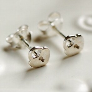 Silver Heart Padlock Earrings 