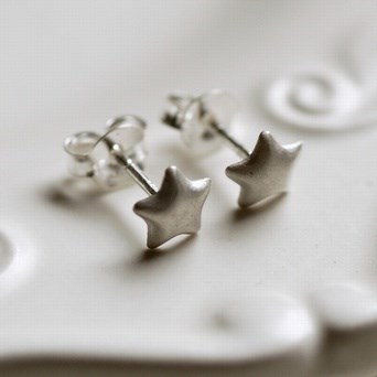 Silver Star Earrings 