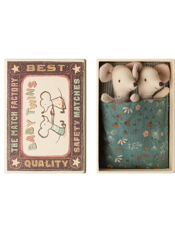 Maileg twin mice in matchbox