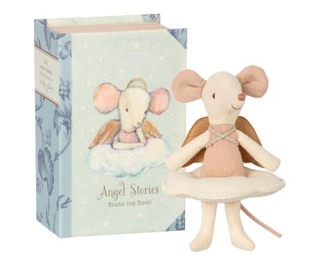 Maileg mouse fairy in book