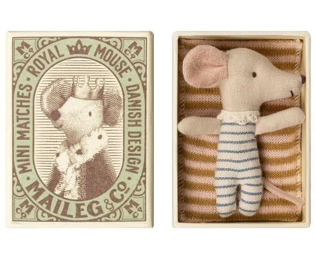 Maileg baby boy mouse in matchbox 