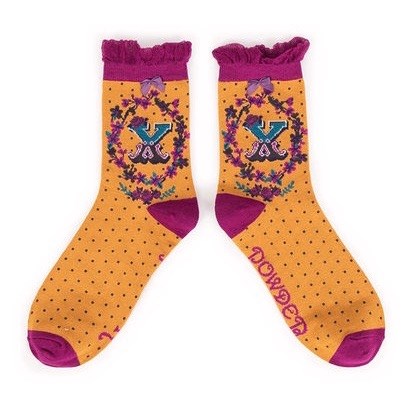 Ladies Bamboo Initial Socks X