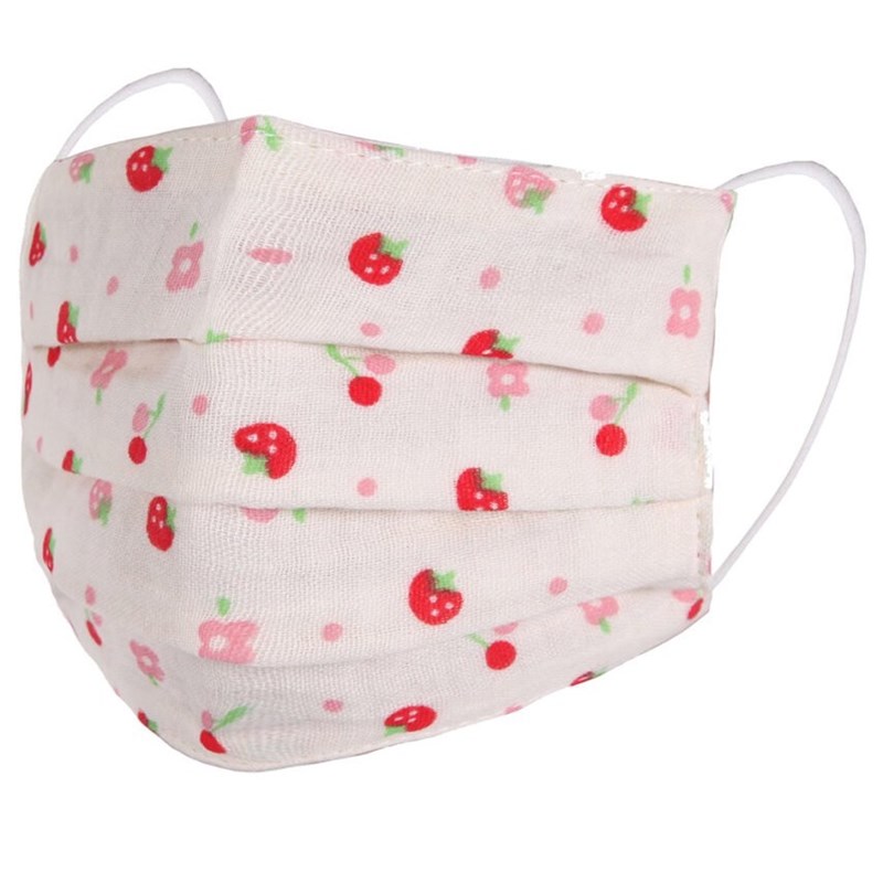 Kids Strawberry fabric face mask