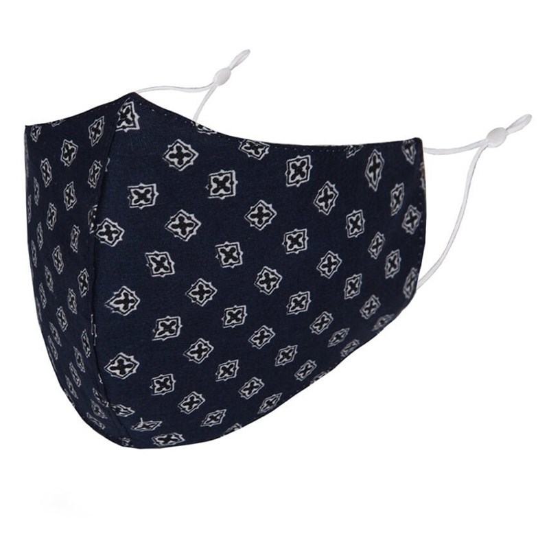 Gents handkerchief print fabric face mask 