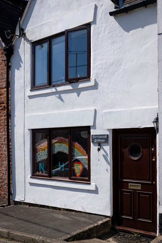 Rainbows in window