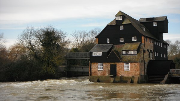 Mill  with rough water