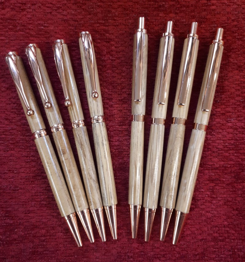 Whisky Barrel Pens with Copper Fittings