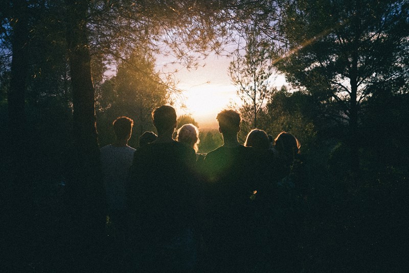 People looking at view